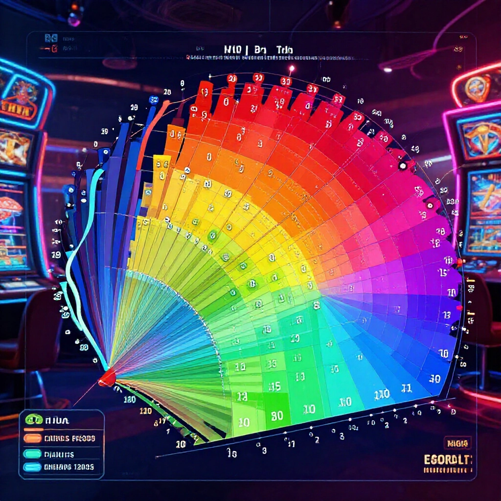 Dynamic digital chart showcasing gradient colored zones for high medium and low multiples across tai hao numbers from zero zero to ninety nine under neon casino lights