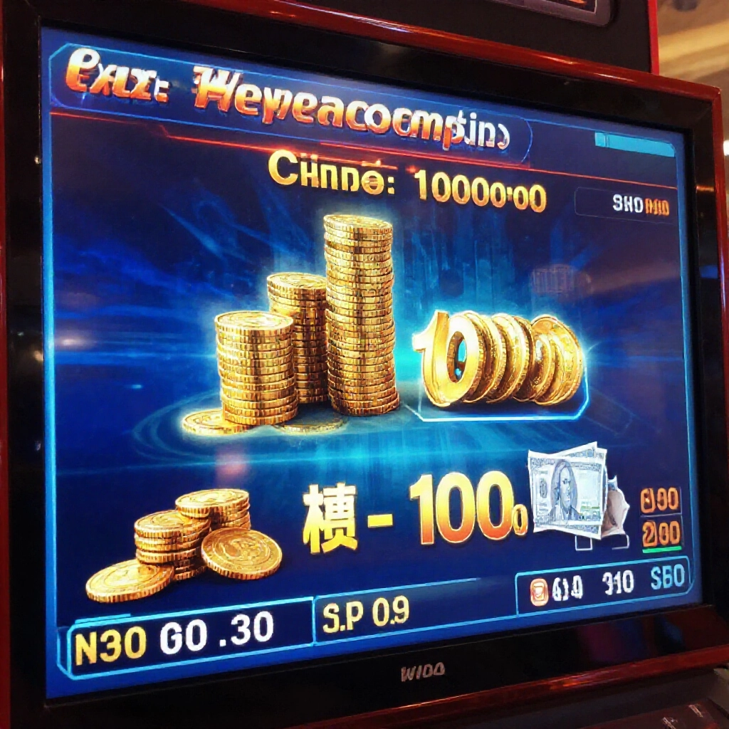 數位賭場介面顯示金幣轉新台幣1:1000比例，伴隨閃爍兌換畫面與玩家餘額區
