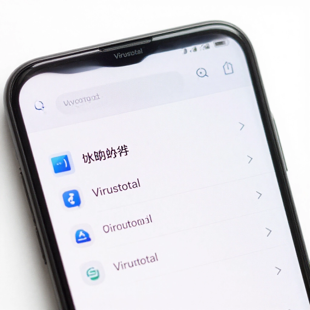 Android設定介面開啟未知來源權限，瀏覽器VirusTotal掃描結果乾淨，白底銳利焦點