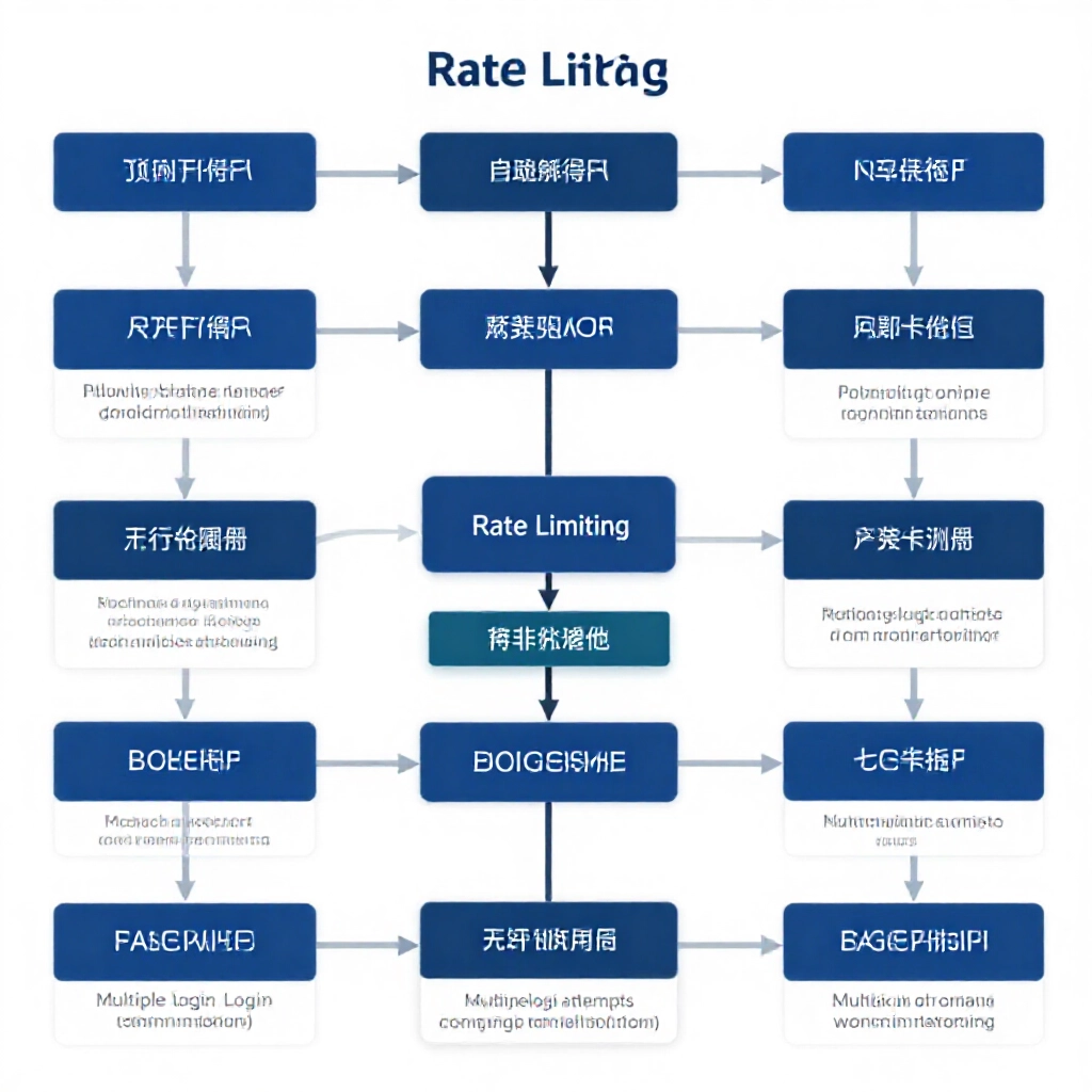 遊戲平台後端示意圖，速率限制防火牆擋住多變 IP 的登入嘗試