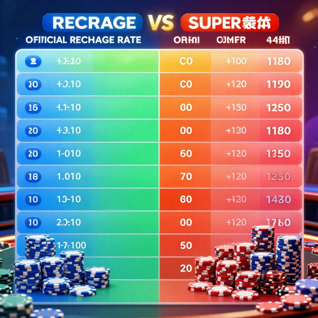官方1:100與幣商1:1400匯率對比圖,籌碼堆官方低、幣商高,現代資訊圖風格鮮豔對比