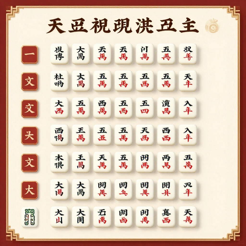 Visual hierarchy chart of Tianjiu Pai Gow rankings from supreme Zhizun Bao Ding San Er Si pair through Wen Dui Wu Dui to single tiles Tian Di Ren descending order in elegant graphic style