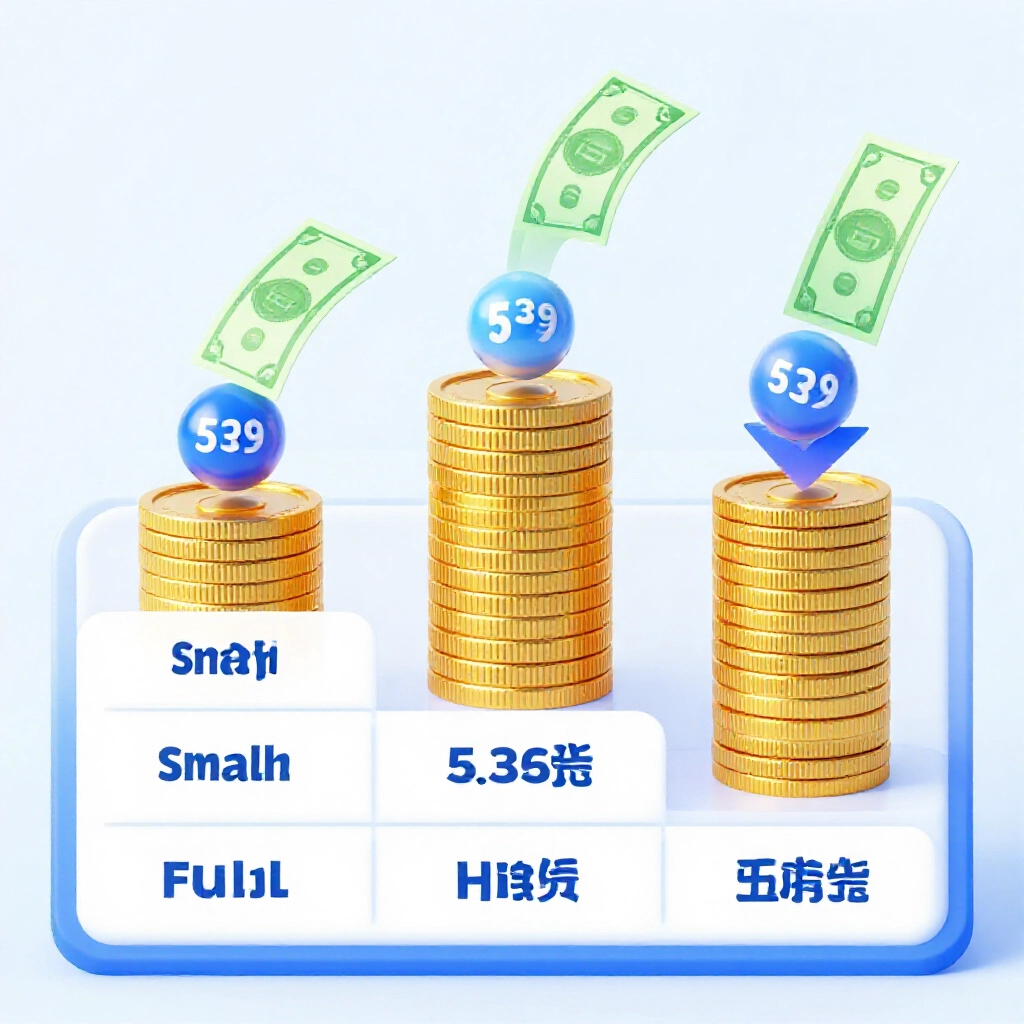 資訊圖表展示地下539坐車不同單位成本，如小車半車全車的金幣鈔票堆疊，配閃亮539彩票球與資金箭頭，現代清爽設計