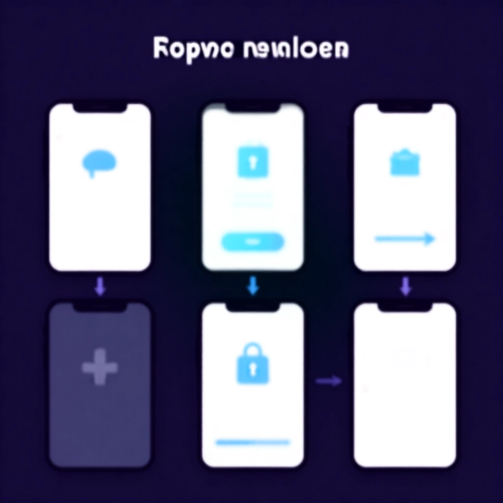 iOS/Android 九州 LEO App 下載安裝步驟流程圖,安全連結圖示與安裝箭頭專業暗黑介面