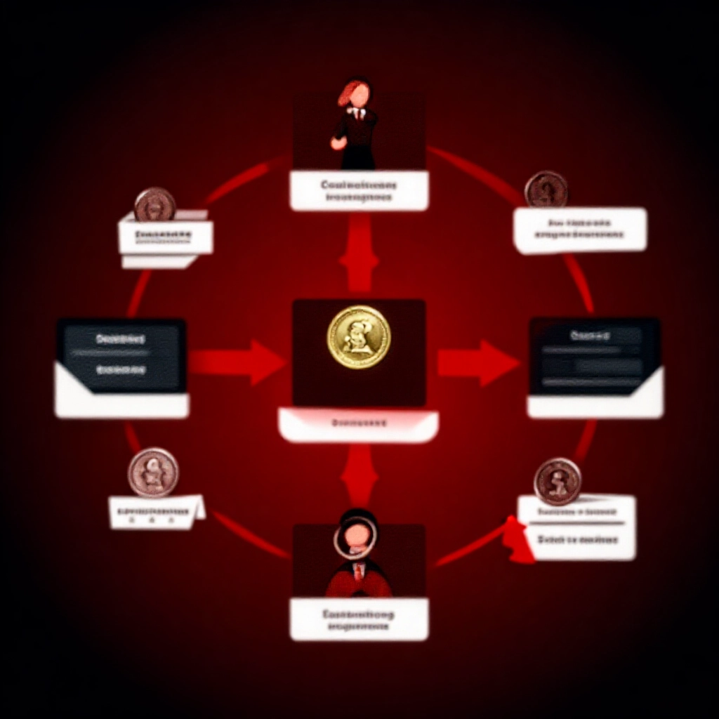 法律邊界流程圖顯示從遊戲遊玩到金錢兌換風險的線上賭博 App，乾淨藍色調融入台灣國旗元素與警示標誌，在數位平板上呈現